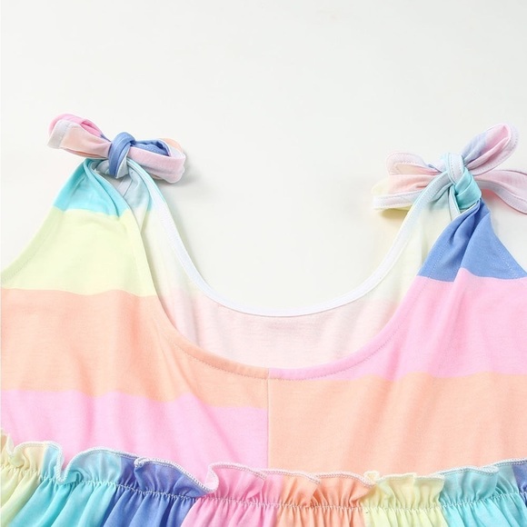 Rainbow Rhapsody Tie Shoulder Tank - Picture 3 of 5